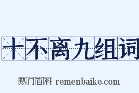 十不离九组词是什么意思的图片